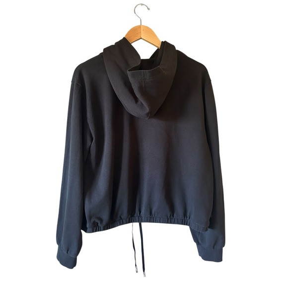 KARL LAGERFELD Paris Women’s Black Graphic Hoodie Sweatshirt Large Athleisure - Picture 4 of 6